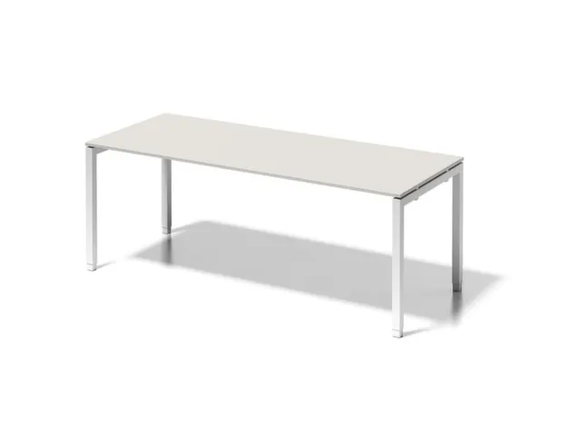 In hoogte verstelbaar bureau,HxBxD 650-850x2000x800mm,blad grijswit