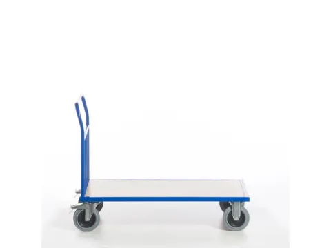 kopwandwagen,draagverm. 500kg,laadvl. LxB 1200x800mm,houtplaat,1wand