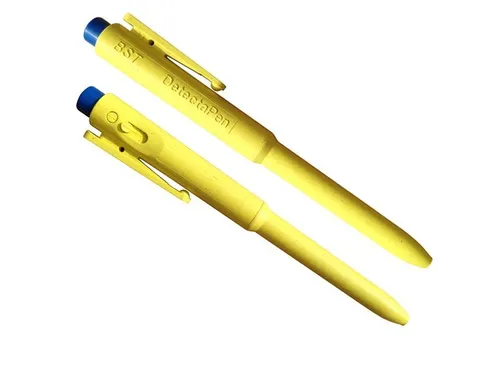BST J800 Detecteerbare drukpen Geel Schrijfkleur Blauw 25 Stuks