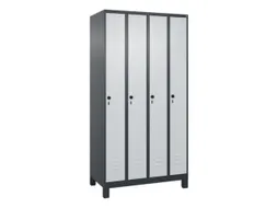 locker,HxBxD 1950x1000x500mm,4vak,vak B 250mm,draaigrendel,voeten