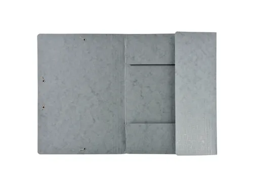 Elastomappen A4 glanskarton 3 kleppen monobloc-Grijs