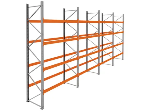 palletstelling,basis+3xaanbouw,HxBxD 4620x11300x1100mm,vakl. 3000kg