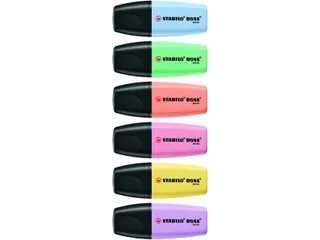 Markeerstift STABILO BOSS mini pastel assorti 6 stuks - 1