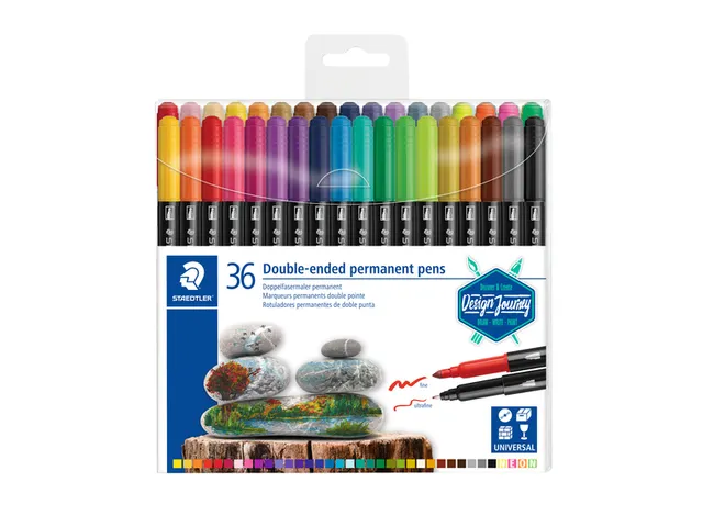 Permanent Viltstift Staedtler 3187 Design Journey dubbele punt assorti