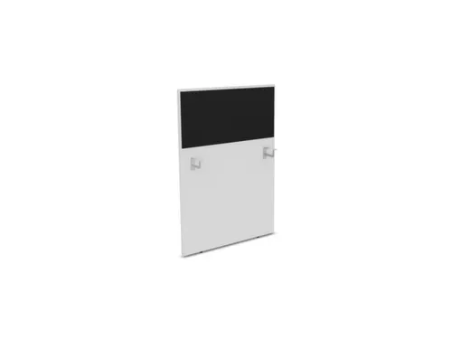 baliepaneel bureau aanbouw links 800mm B 800mm Bl-wit BN8033-zwart