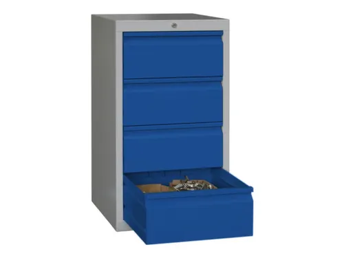 ladekast HxBxD 900x500x500mm 4laden slot RAL7035 front RAL5010