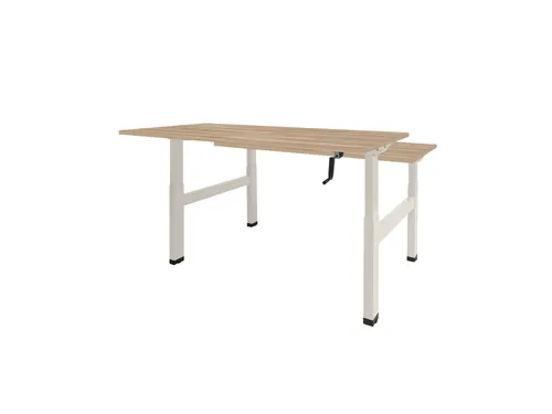 Dextro Slinger Duo zit/sta Bureau 120x80 honey castello 25mm wit