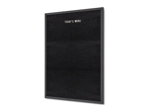 Letterbord Zwart 60x80cm Zwart frame