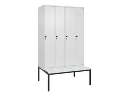 locker voor scheiding van kleding,HxBxD 2120x1200x815mm,4vak