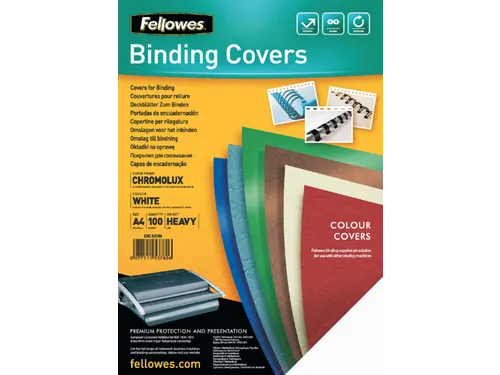 Voorblad Fellowes A4 Chromolux 250 Grams Wit 100stuks