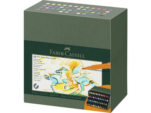 Tekenstift Faber Castell Pitt Artist Pen Brush 48 delig studiobox