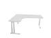 bureau in vrije vorm,HxBxD 740x1800x1600mm,vrije vorm,MP-lichtgrijs