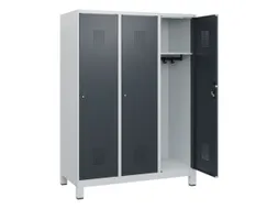 schoollocker,HxBxD 1630x1200x500mm,3vak,vak B 400mm,cil.-slot,voeten