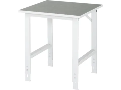 werkbank,HxBxD 760-1080x750x800mm,houtblad,m. linoleumlaag