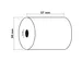 Rouleau papier calculatrice 57x50mm 1 pli offset extra-blanc 60g/m²