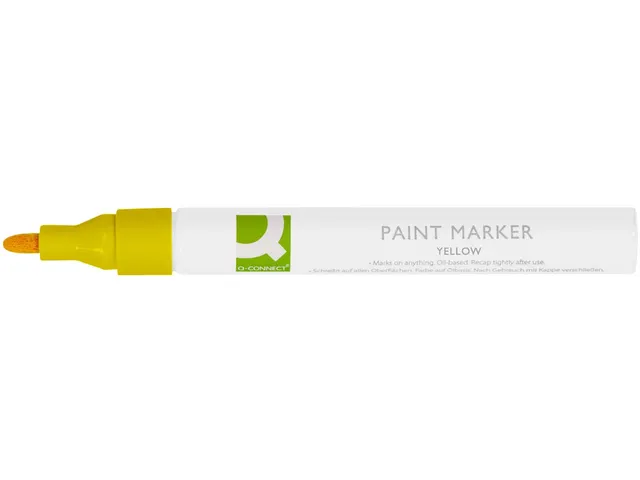 Q-CONNECT Paintmarker op oliebasis ronde punt 2-3mm Geel