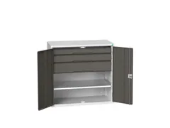 universele kast,HxBxD 1000x1050x550mm,1xStalen bodem,3lade(n)