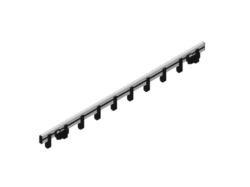 Pro-line Wandgarderobe 10 Haken zwart grijs