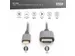 USB-C HDMI-adapter 1,8m 4K/30Hz zwart metalen behuizing