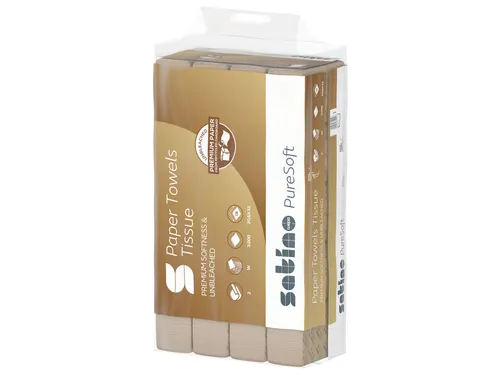 Handdoek PureSoft PT2 W-vouw 2-laags 277520 25x120vel naturel