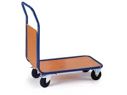kopwandwagen,draagverm. 250kg,laadvl. LxB 800x500mm,houtplaat,1wand