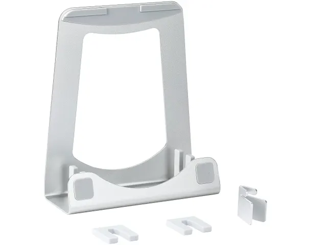 Laptopstandaard 2-in-1 Laptopverhoger Zilver Aluminium