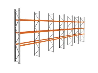 palletstelling,basis+5xaanbouw,HxBxD 3990x11650x750mm,vakl. 3000kg - 1