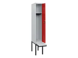 locker met bank,HxBxD 1950x300x815mm,1vak,vak B 300mm,cilinderslot