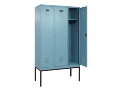 locker,HxBxD 2120x1200x500mm,3vak,vak B 400mm,cil.-slot,voetonderstel