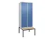 locker voor scheiding van kleding,HxBxD 2120x800x815mm,2vak