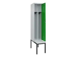 locker met bank,voor scheiding van kleding,HxBxD 2120x400x815mm,1vak