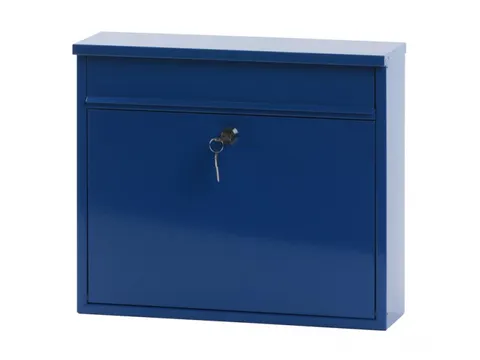 Wandbrievenbus 31.5cm Blauw Staal