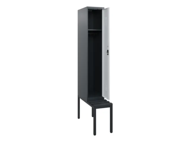 locker met bank,HxBxD 1950x300x815mm,1vak,vak B 300mm,cilinderslot