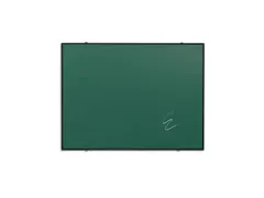 Krijtbord 45x60cm Groen Emaille Softline 8mm Zwart profiel