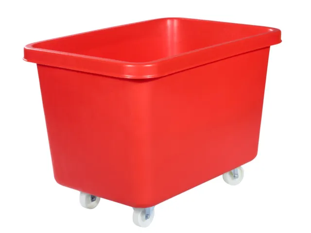 Verrijdbare Rechthoekige Bak 227 Liter Hxbxd 641X902X660Mm Pe Rood