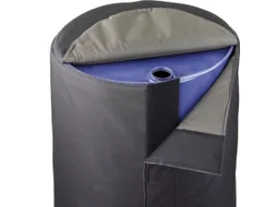 Isolerende Kap V. Verwarmingsmantel,V. 200L Vat,Buiten Teflon,Zwart