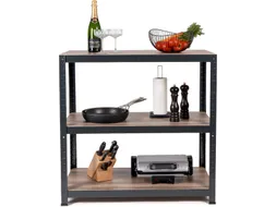 Rek Home Table 175 kg 88x90x45cm 3 Legborden Zwart