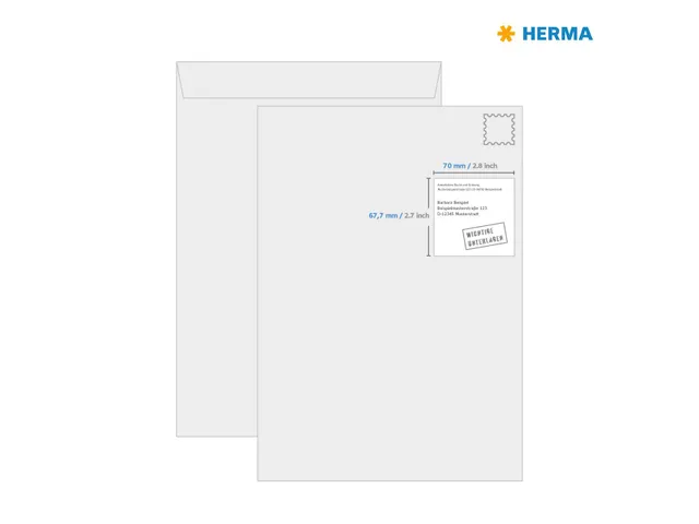 HERMA 4355 Diskette etiketten A4 70x67,7mm Wit 200 stuks