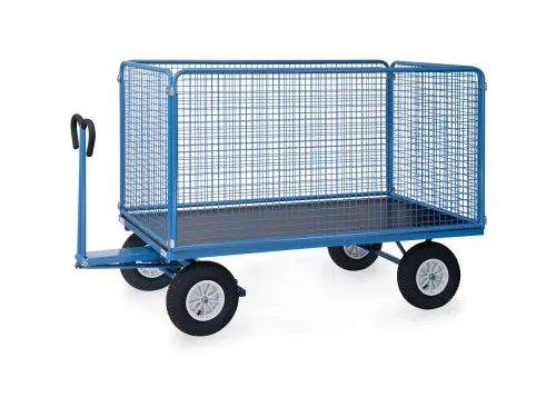 Handtrekwagens 6446l 1250kg 2000x1000mm Draadgaas Luchtbanden