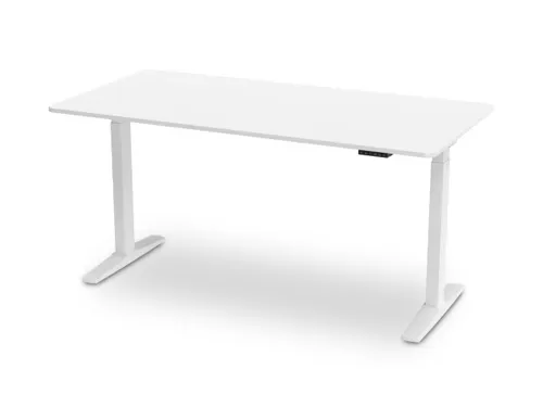 Elektrisch ihv bureau,HxBxD 730-1180x1600x800mm,blad wit,T-voet wit