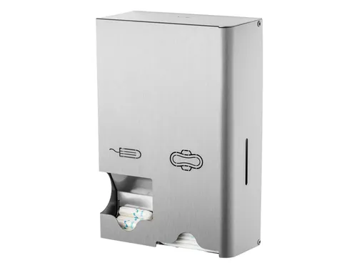 MediQo-line Maandverband- & tampondispenser klein RVS anti-fingerprint