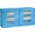 venster-schuifdeurkast HxBxD 1000x2000x580mm 4xStalen bodem RAL5012