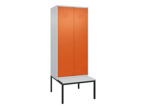 locker voor scheiding van kleding,HxBxD 2120x800x815mm,2vak
