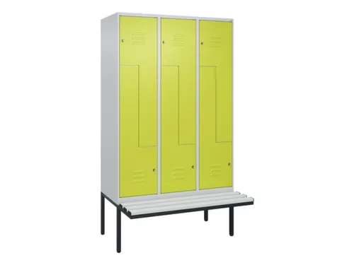 Z-garderobekast,HxBxD 2120x1200x815mm,6vak,vak B 400mm,cil.-slot