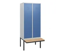 locker met bank,HxBxD 1950x800x815mm,2vak,vak B 400mm,cil.-slot