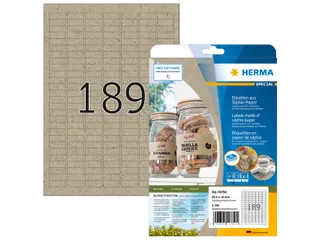 HERMA 10750 Silphie-papier Etiketten A4 25,4x10mm bruin 3780 stuks - 1