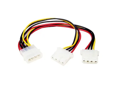 LP4 naar 2x LP4 Voedingskabel Y-adapter M/F
