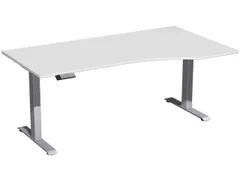In hoogte verstelbaar bureau in vrije vorm,HxBxD 630-1280x1800x1000mm