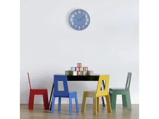 Wandklok Nextime dia 50cm bolvormig glas blauw kunststof Duomo - 11