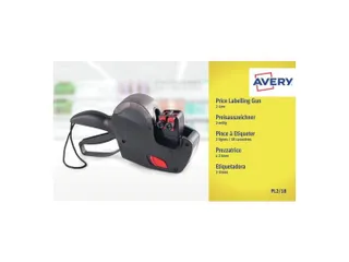 Etiketteertang Avery PL2/18 2 regels zwart - 2